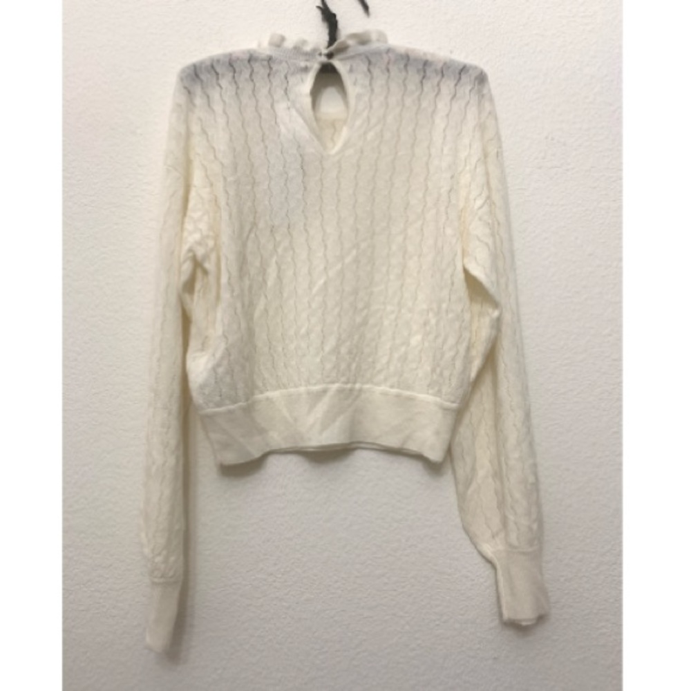 Joie Hadar Pointelle Wool-Blend Sweater Small - Picture 6 of 9